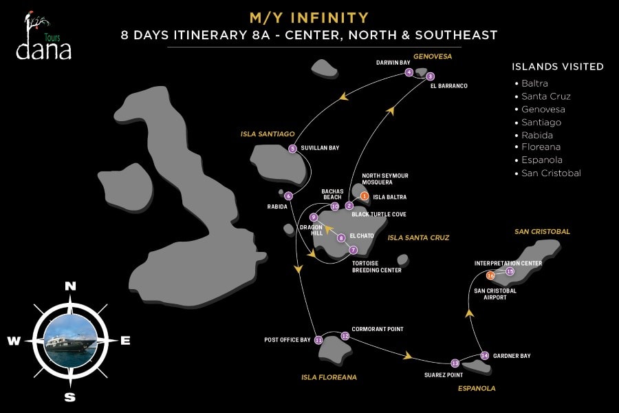 MY Infinity 8 Days Itinerary 8A - Center, North & Southeast