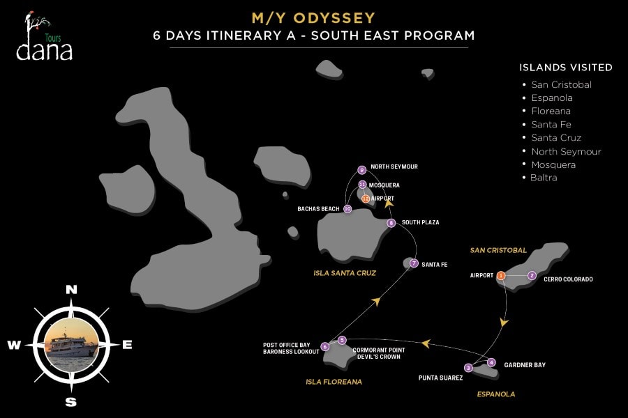 MY Odyssey 6 Days Itinerary - A - South East