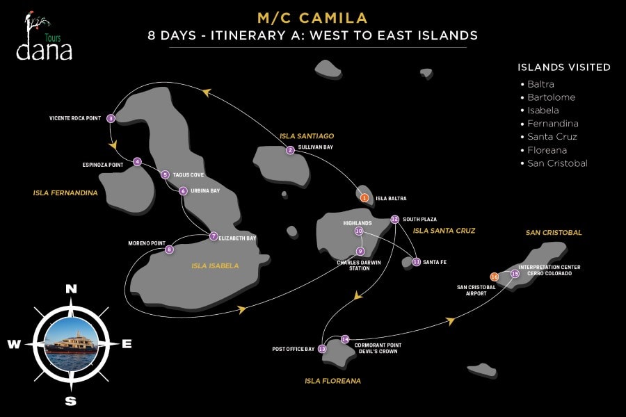 Camila 8 Days - A West to East islands