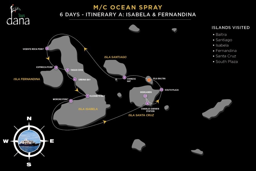 Ocean Spray 6 Days - A Isabela & Fernandina