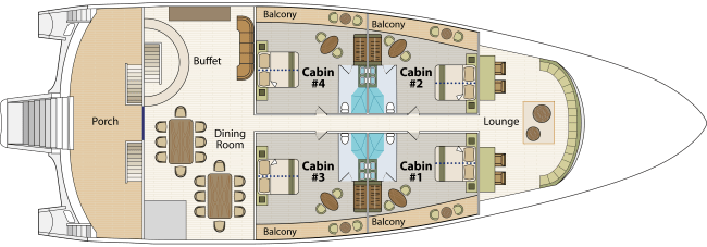 Horizon Trimaran Main Deck