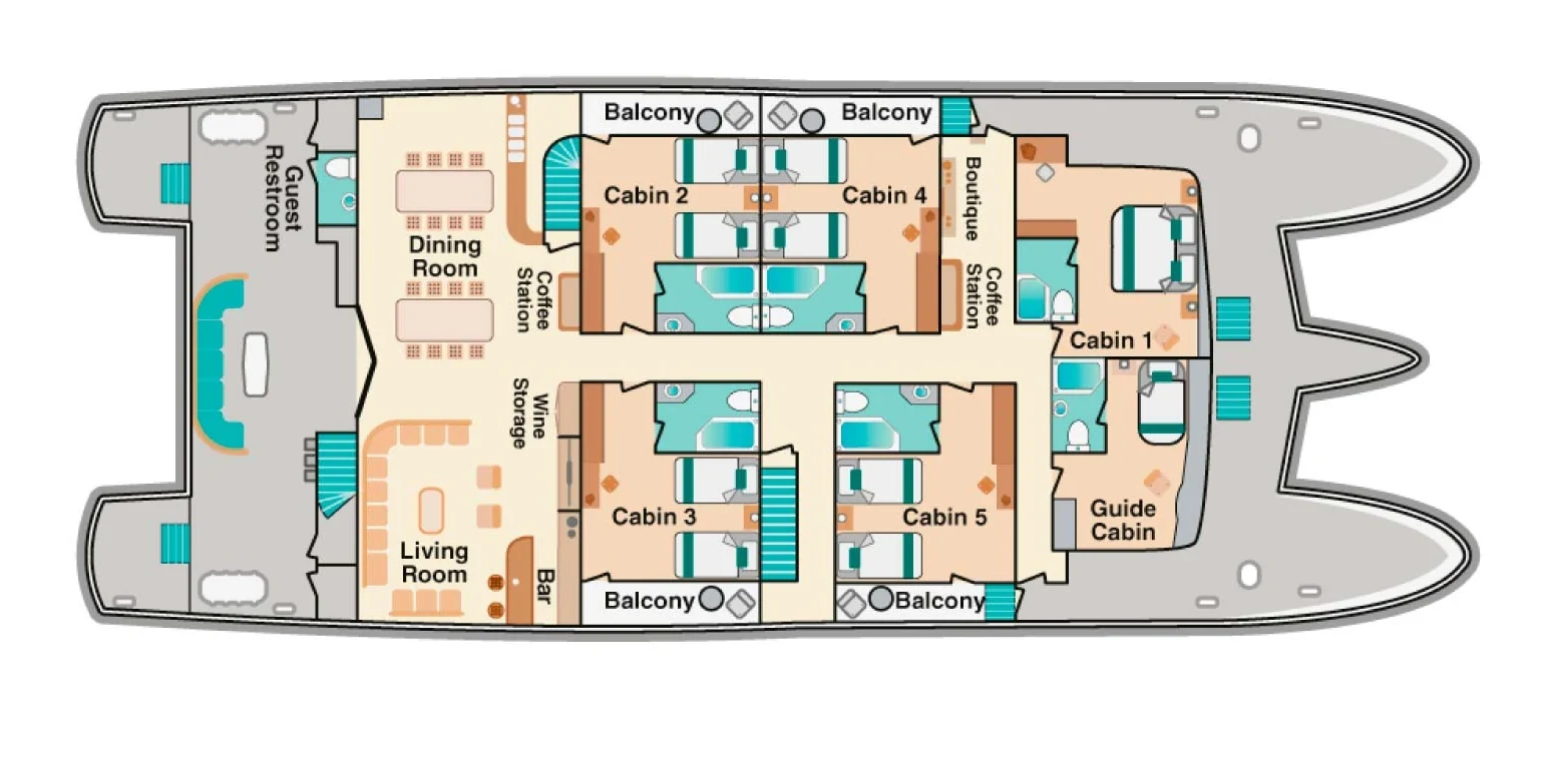 Alya Main deck plan