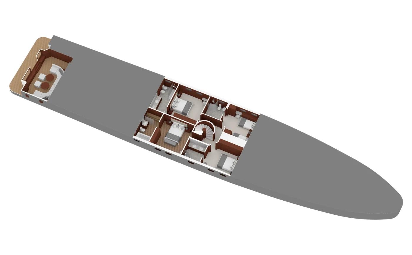 Aqua Mare Lower deck plan