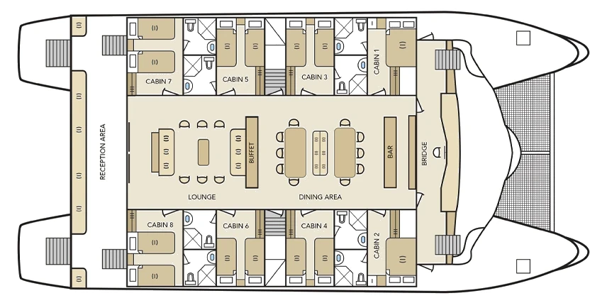 Archipel I Main deck plan