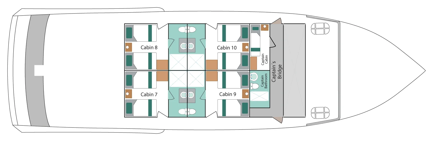 Bonita Upper deck plan
