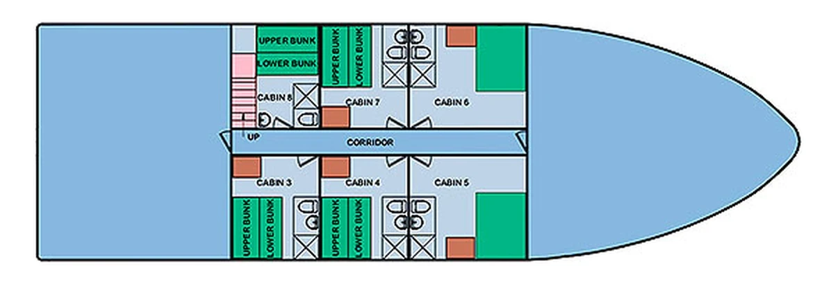 Cachalote Explorer Lower deck plan