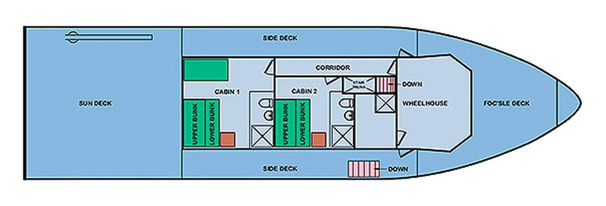 Cachalote Explorer Upper deck plan