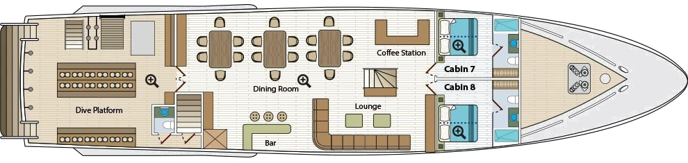 Calipso Main deck plan