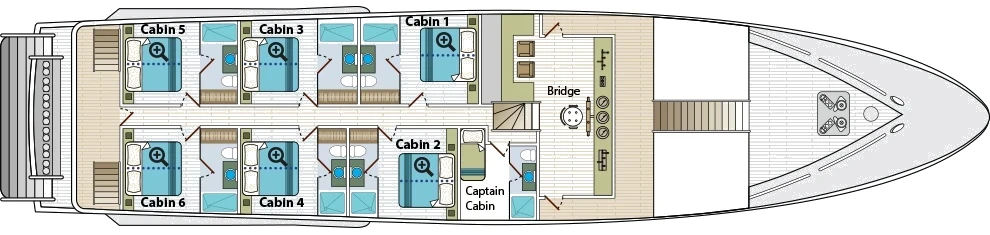 Calipso Upper deck plan