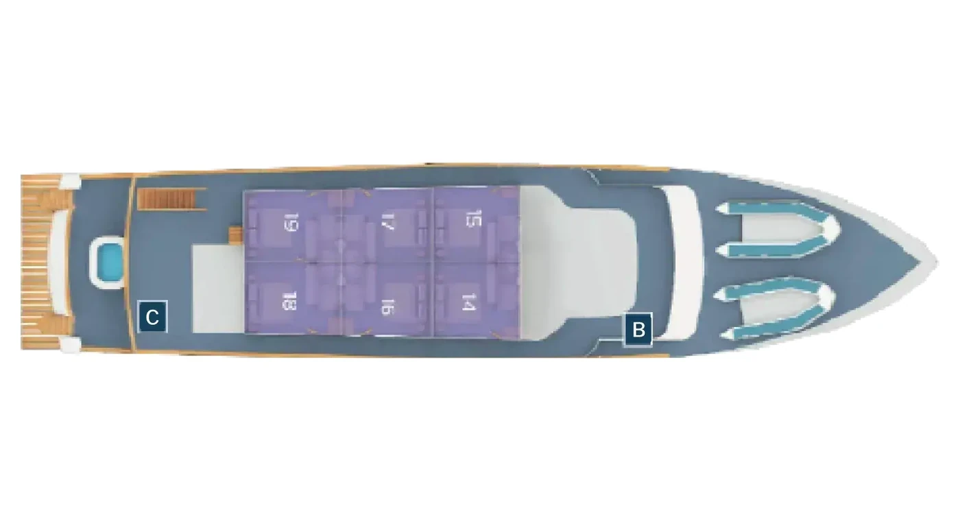 Coral I & II Sky deck plan