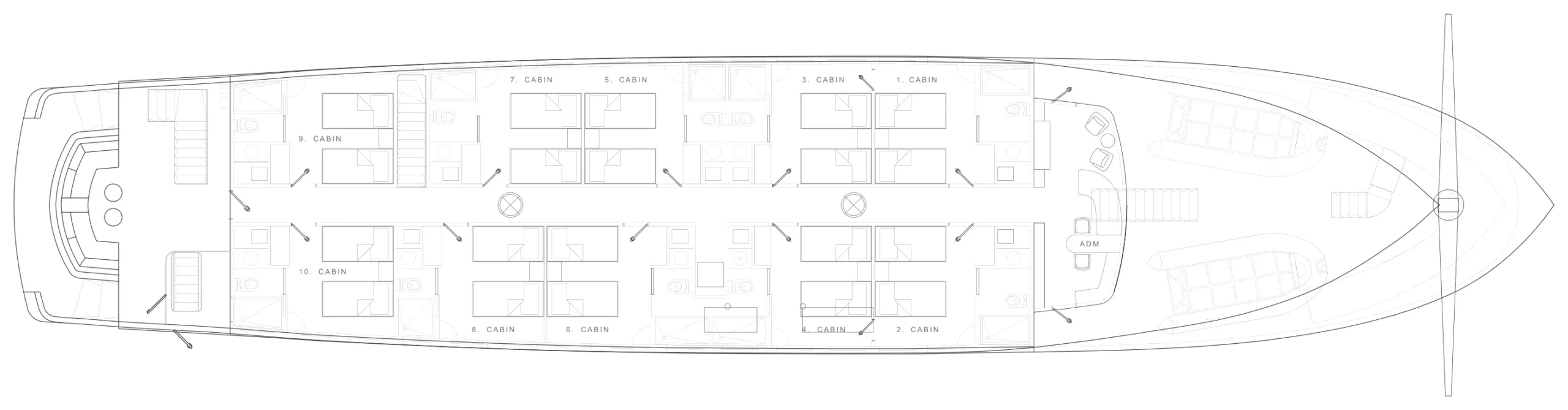 Origin, Theory & Evolve Beagle deck plan