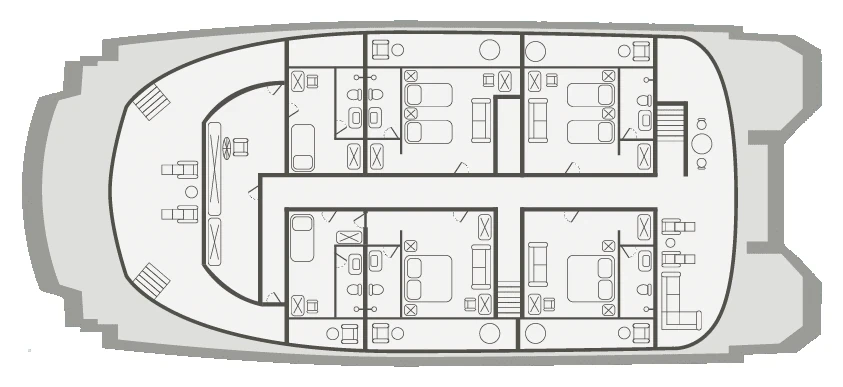 Elite Upper deck plan