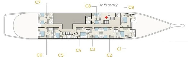 Evolution Cormorant deck plan