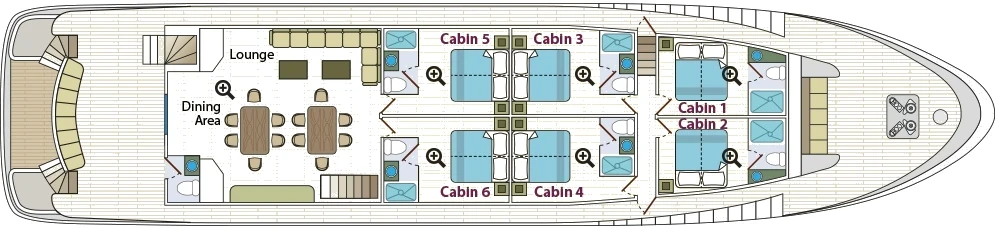 Galapagos Angel Main deck plan