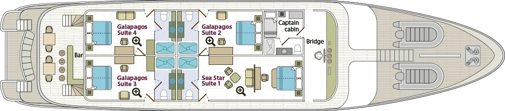 Galapagos Sea Star Upper deck plan