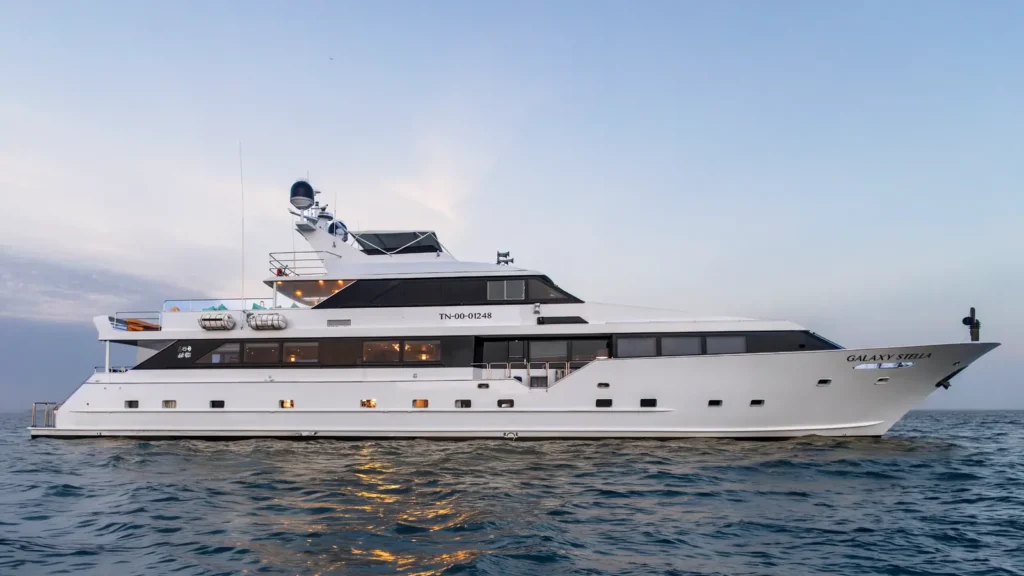 Galaxy Stella luxury yacht cruising in the Galápagos Islands