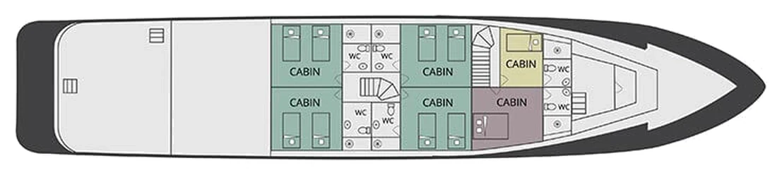 Grand Daphne Lower deck plan