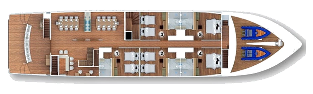 Grand Queen Beatriz Main deck plan