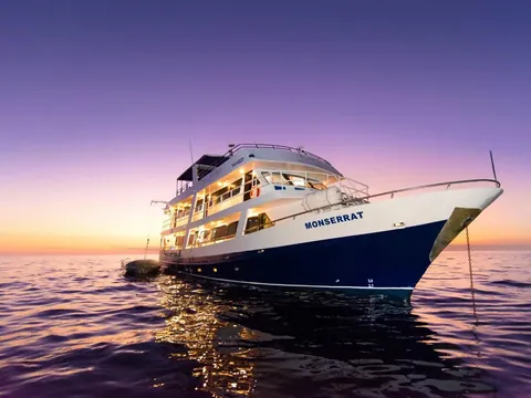 home cruise monserrat 480 - Dana Tours The Monserrat yacht at sunset in the Galápagos