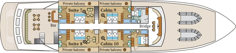 Infinity Upper deck plan