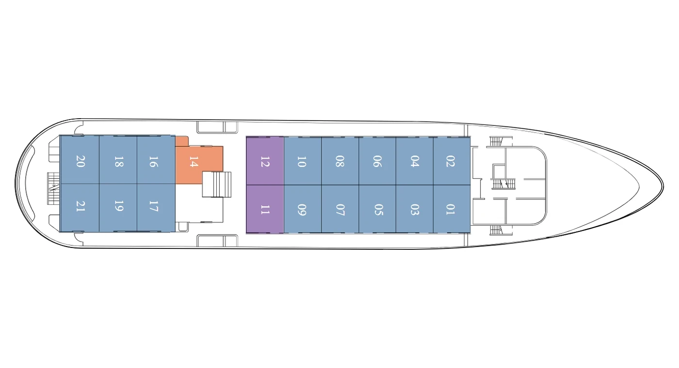 Isabela II Cabin deck plan