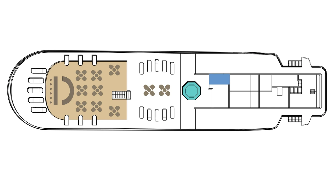 Isabela II Sun deck plan