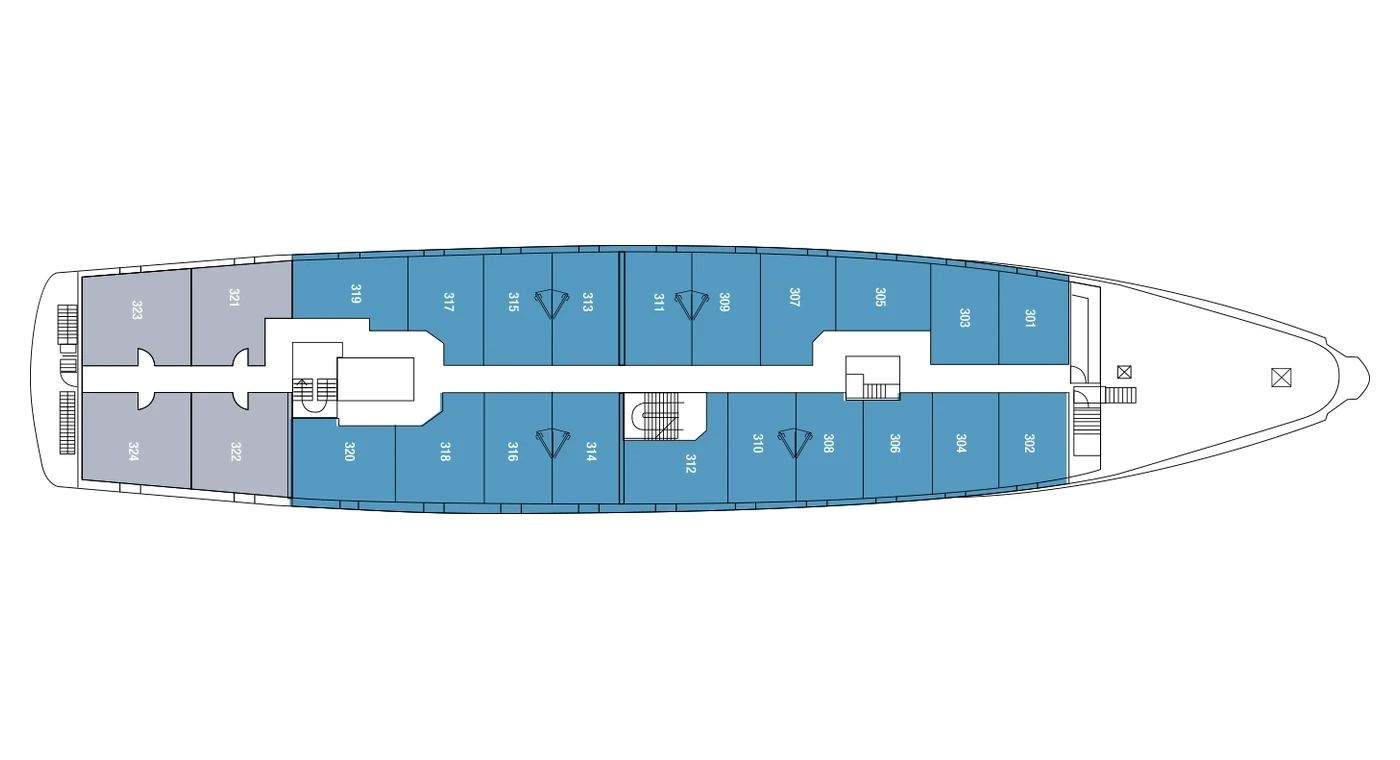 La Pinta Cabin deck plan