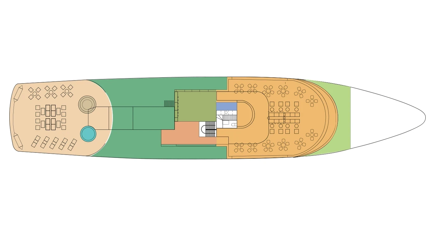 La Pinta Sun deck plan
