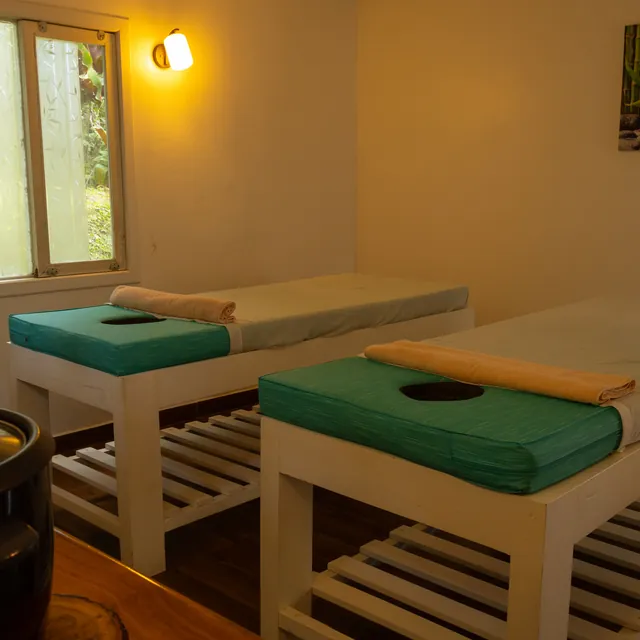 A treatment room at the lodge spa