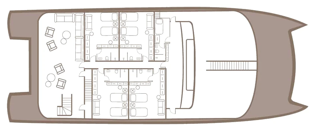 Monique Upper deck plan