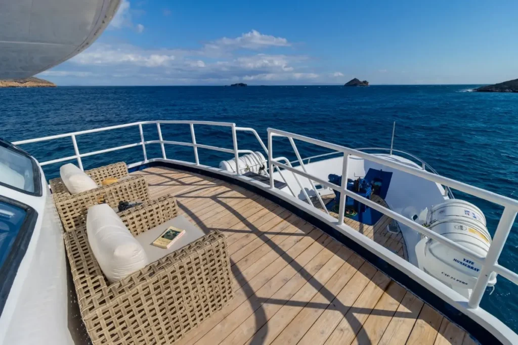 Bow deck on the Monserrat yacht