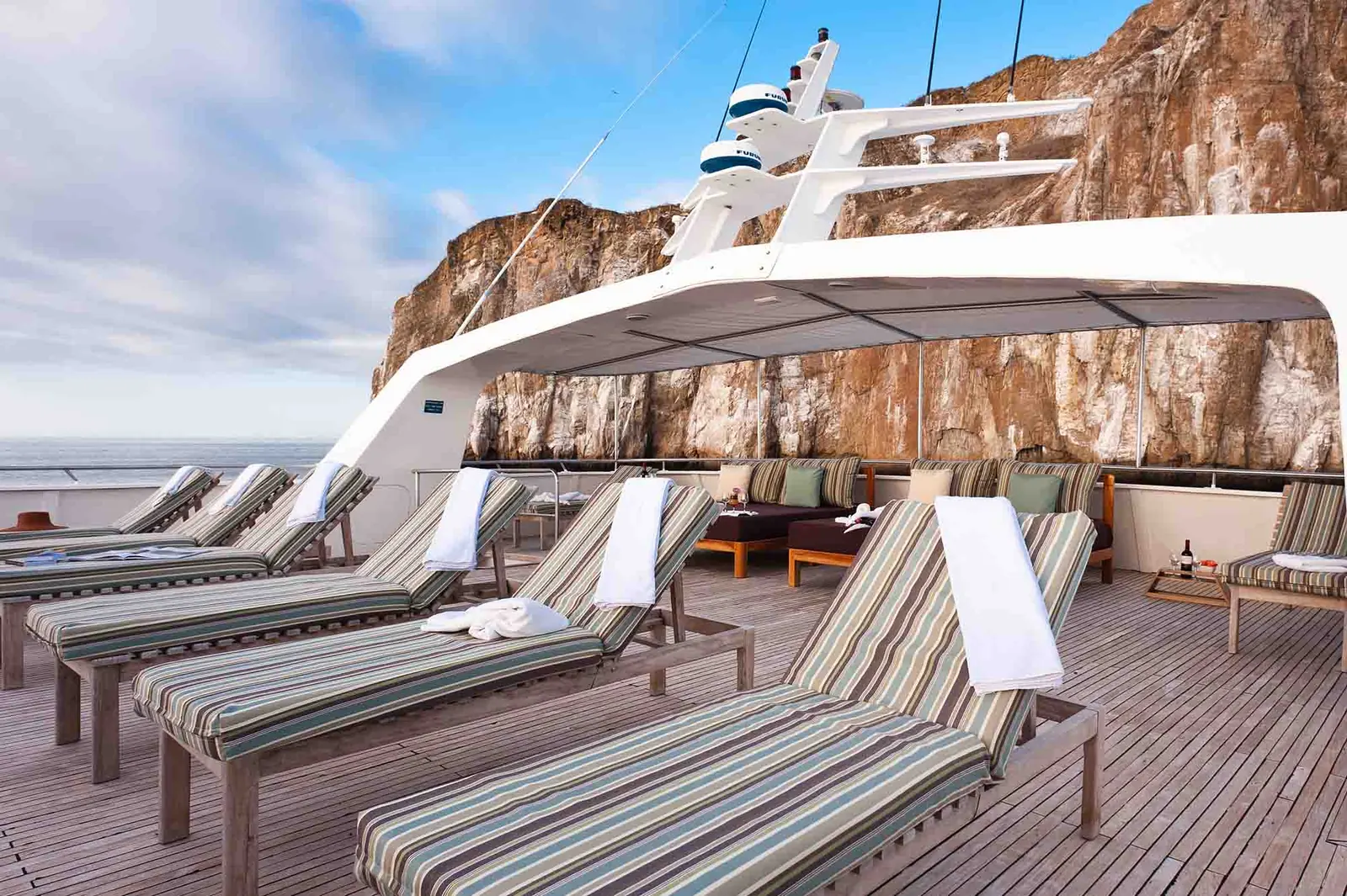 Sun loungers on the Seaman Journey