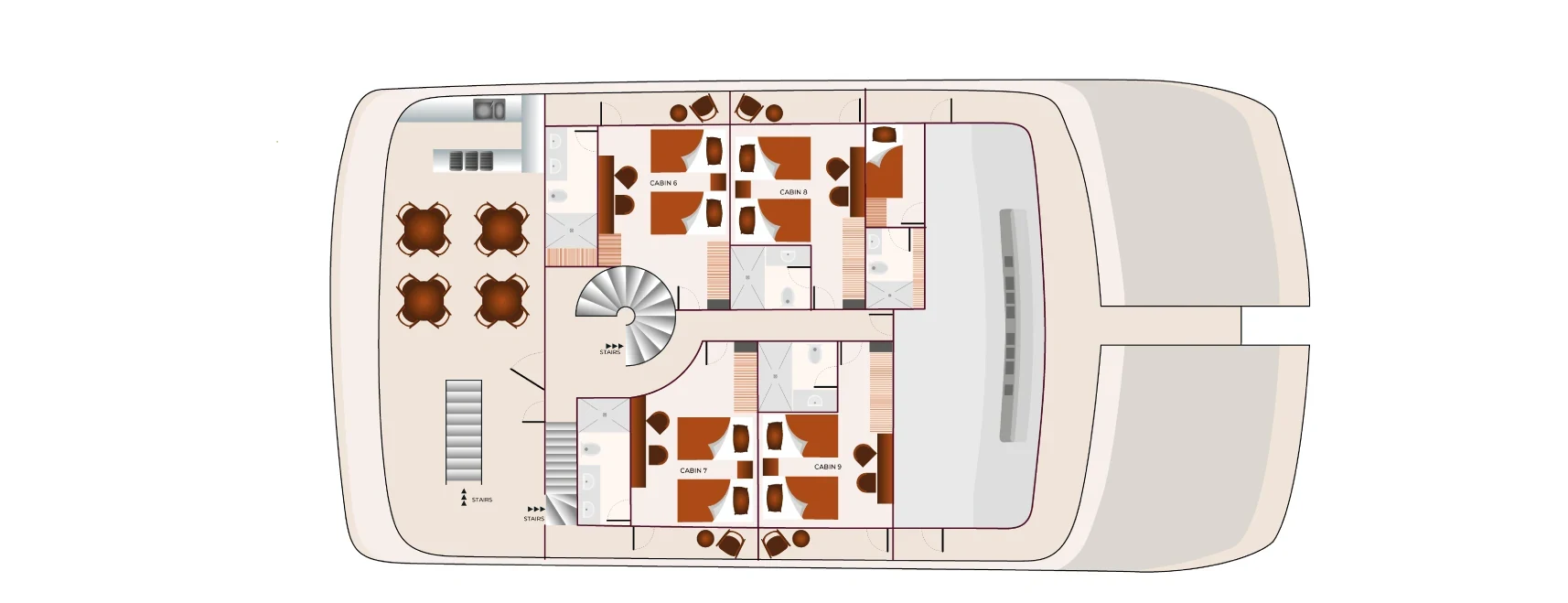 Galaxy Sirius Upper deck plan
