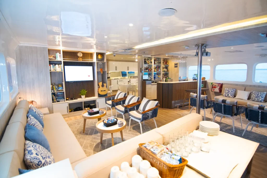 Lounge on the Solaris yacht