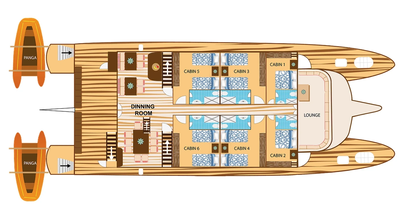Tip Top II Main deck plan