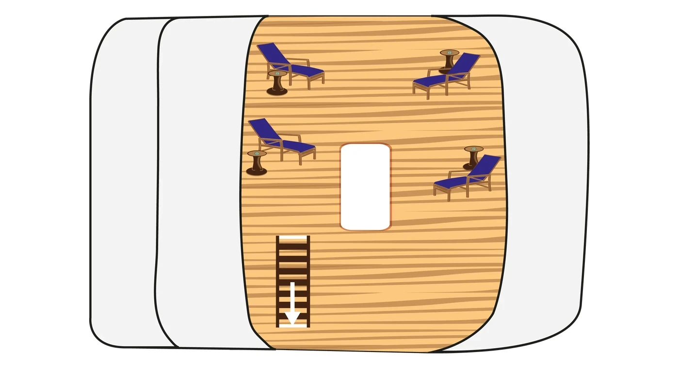 Tip Top II Sun deck plan