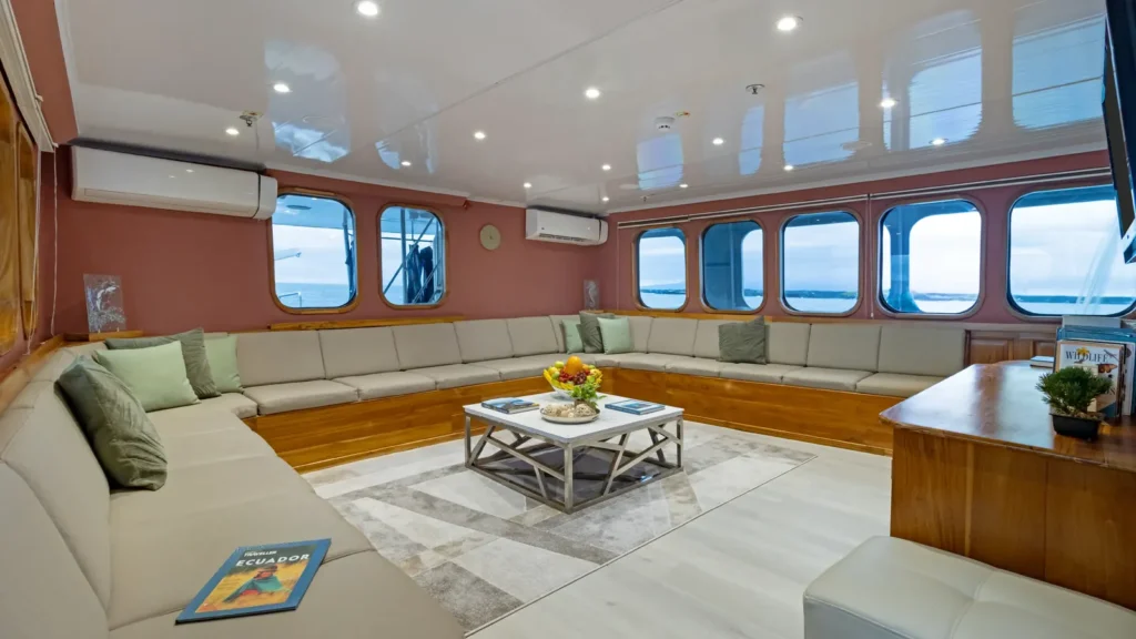 Lounge with panoramic windows on the Tip Top IV
