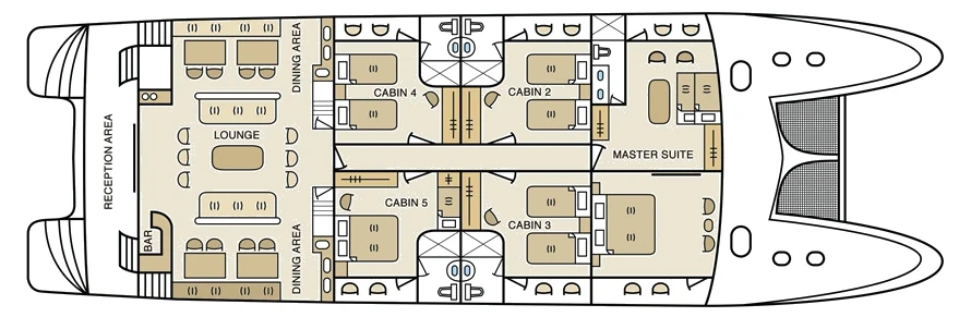 Treasure of Galápagos Main deck plan