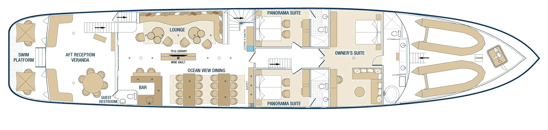 Tribute Main deck plan